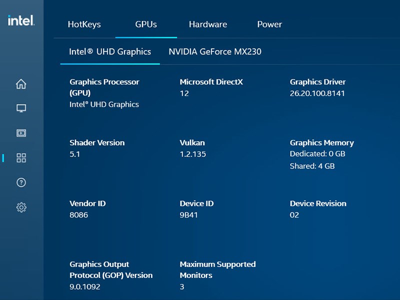 Xem thông tin CPU, GPU 