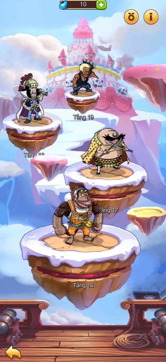 Người chơi sẽ có thể lần lượt thách thức các tầng của Đảo Bánh Kem