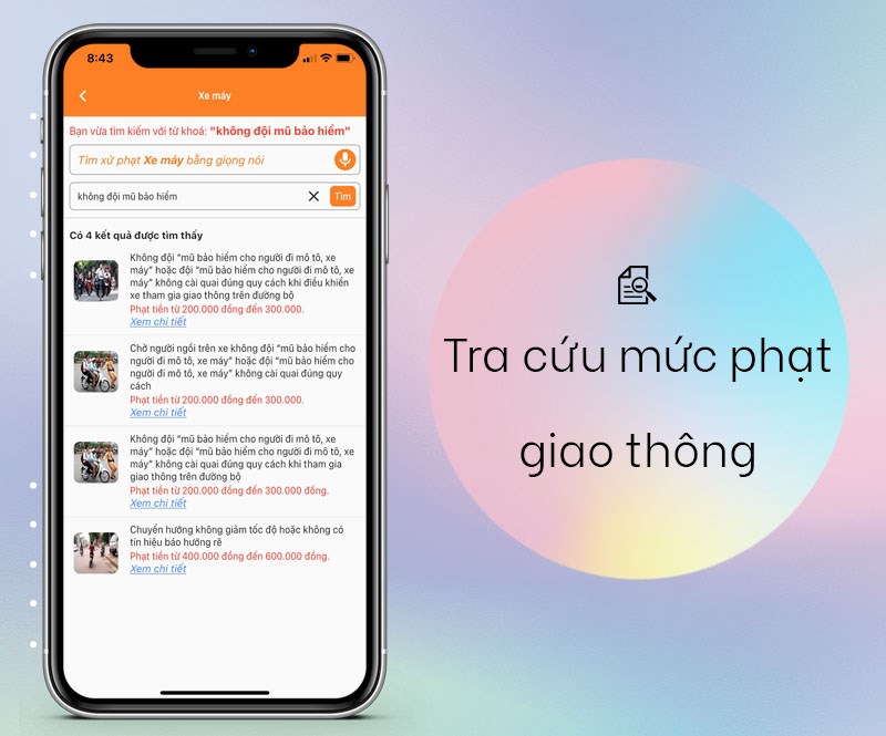 Tra cứu mức phạt giao th&ocirc;ng