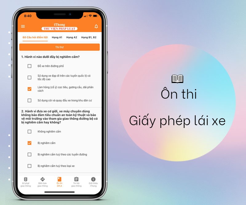 &Ocirc;n thi Giấy ph&eacute;p l&aacute;i xe