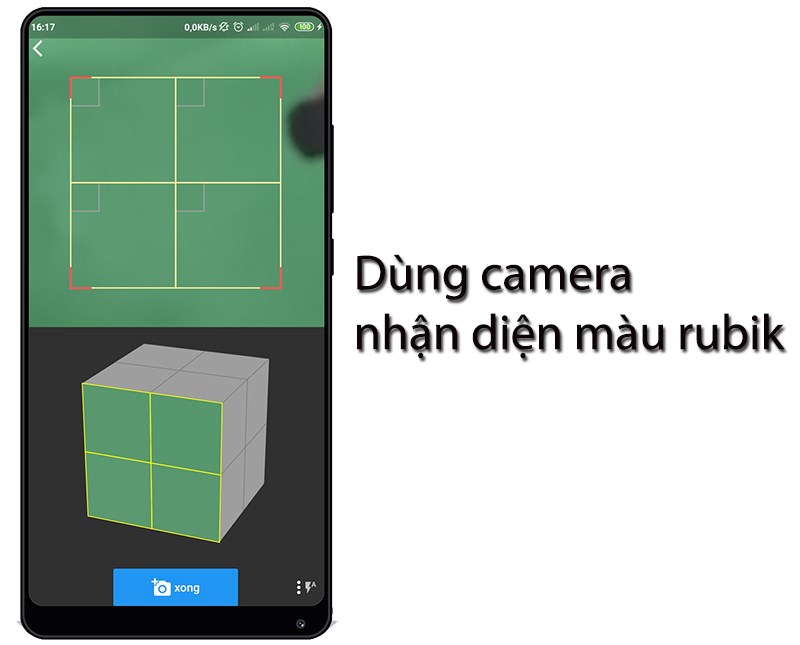 Kết hợp camera điện thoại nhận diện màu sắc các khối rubik