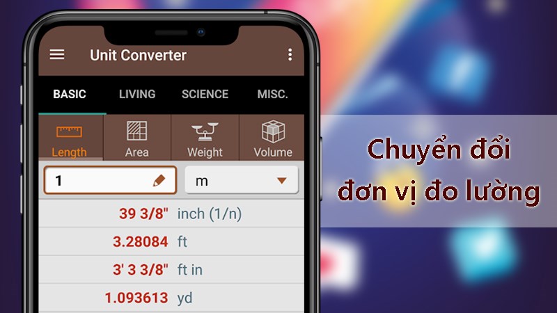 Chuyển đổi các đơn vị đo lường