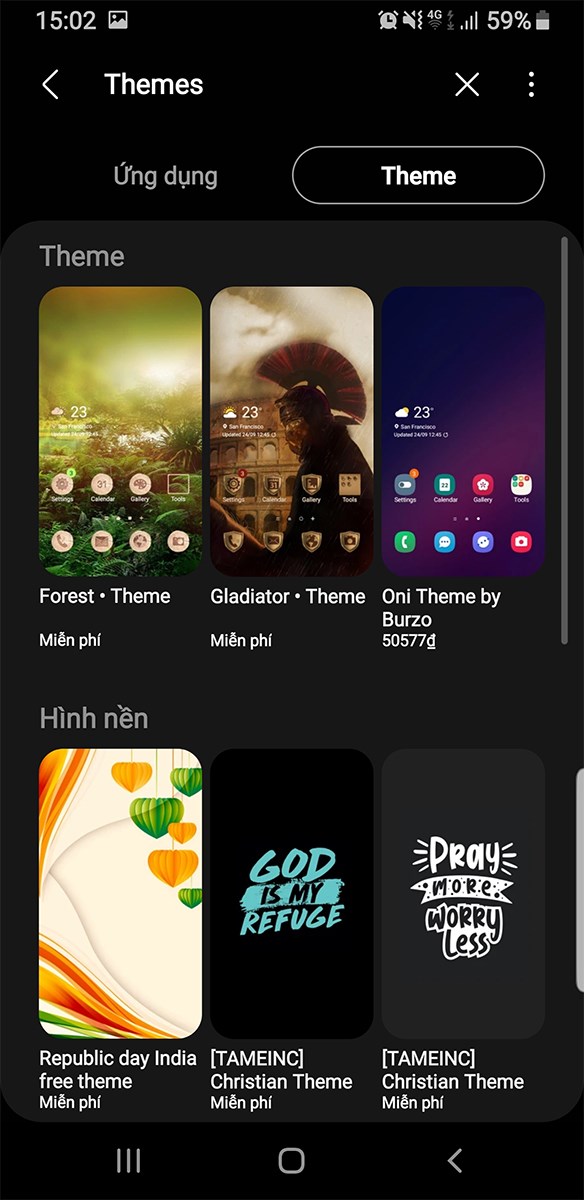 Nhiều theme rất đẹp