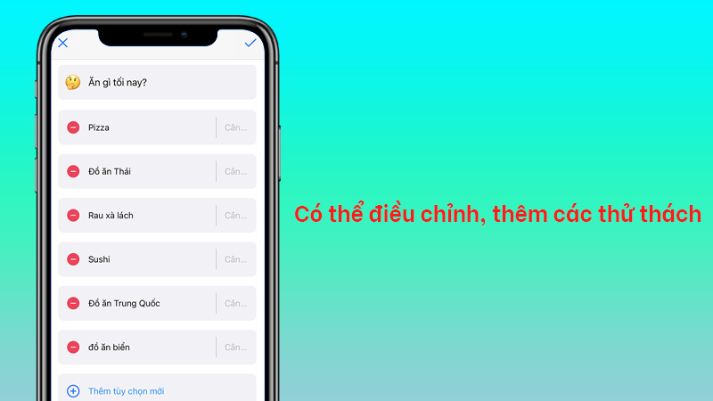 Có thể điều chỉnh, thêm các thử thách tùy ý Có thể điều chỉnh, thêm các thử thách tùy ý