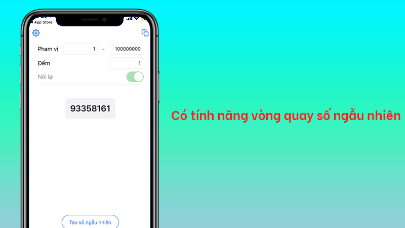 Có tính năng vòng quay số ngẫu nhiên Có tính năng vòng quay số ngẫu nhiên