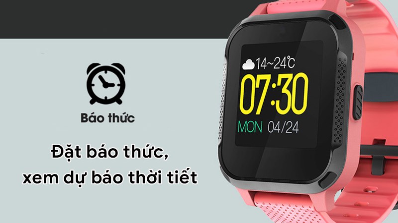 Đặt báo thức, xem dự báo thời tiết trên đồng hồ