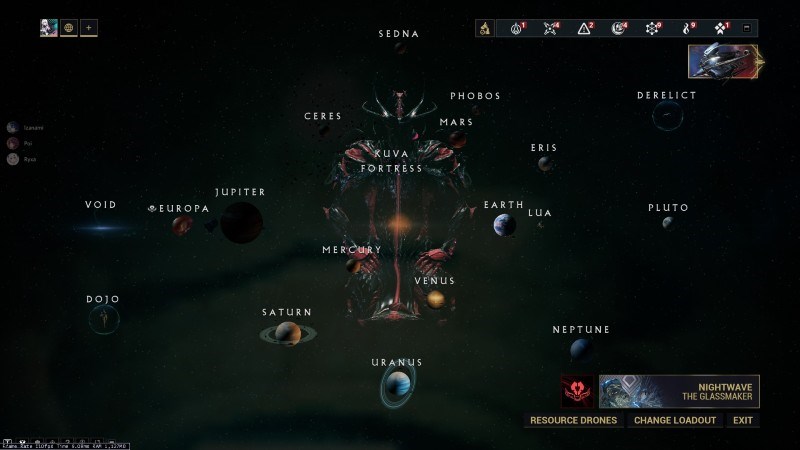 To&agrave;n cảnh hệ Mặt Trời trong Warframe