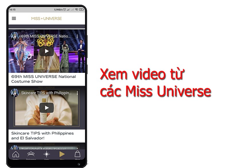 Xem video của các Miss Universe tiền nhiệm