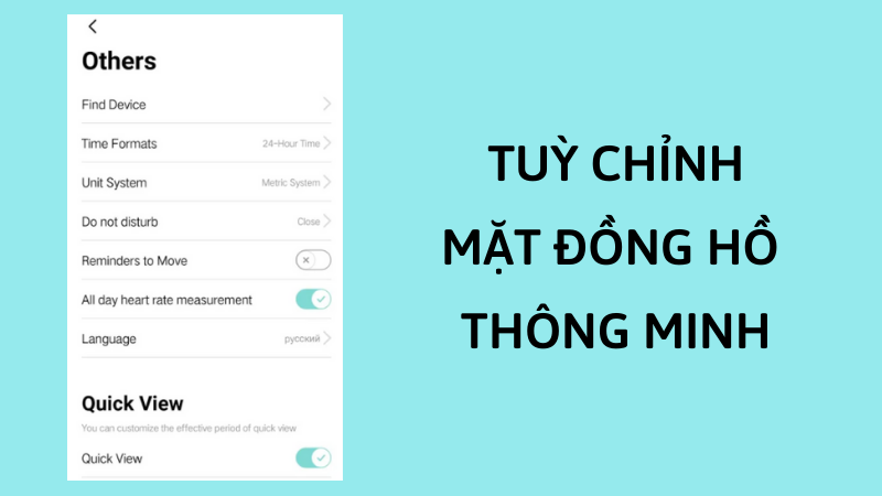 T&ugrave;y chỉnh mặt đồng hồ v&agrave; dữ liệu hiển thị tr&ecirc;n mặt