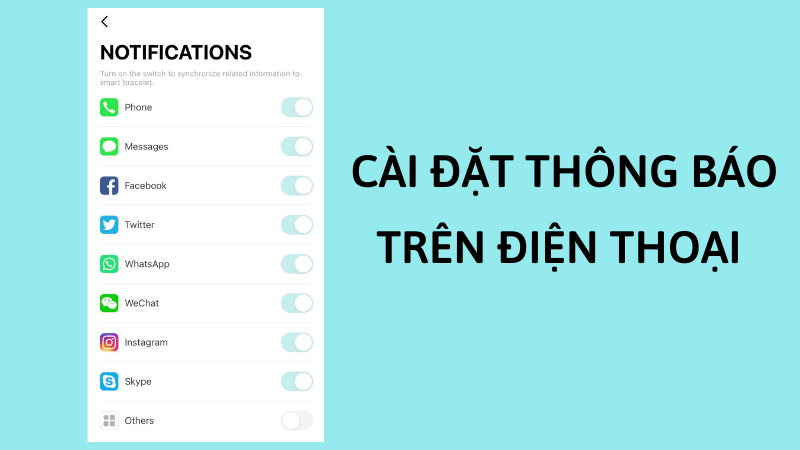 Thiết lập th&ocirc;ng b&aacute;o cuộc gọi đến v&agrave; SMS tr&ecirc;n thiết bị đeo tay
