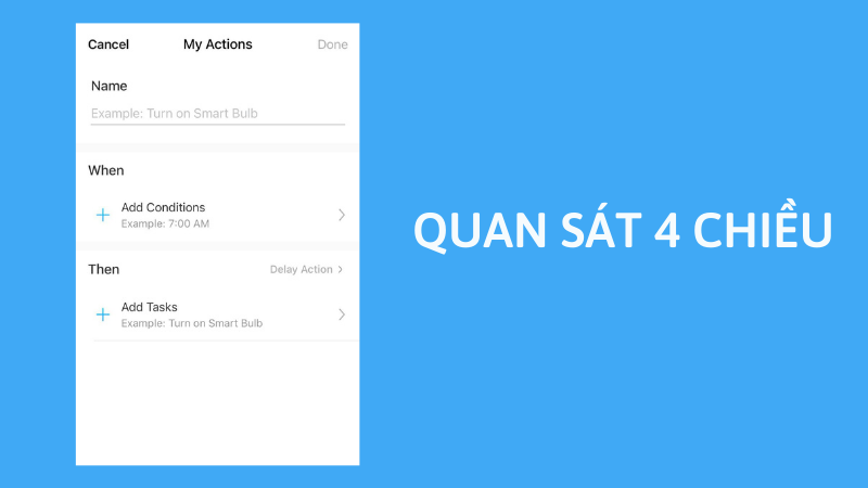 Xem v&agrave; xoay camera theo 4 hướng kh&aacute;c nhau để theo d&otilde;i nhiều khu vực kh&aacute;c nhau