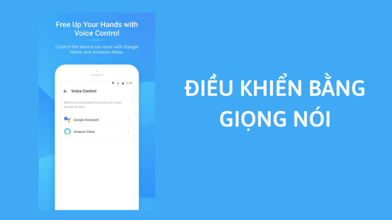 Hỗ trợ điều khiển bằng giọng n&oacute;i với Google Home v&agrave; Amazon Echo