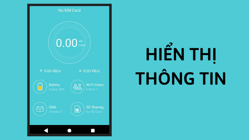 Hiển thị trạng th&aacute;i mạng như th&ocirc;ng tin nh&agrave; cung cấp dịch vụ, cường độ t&iacute;n hiệu v&agrave; trạng th&aacute;i chuyển v&ugrave;ng