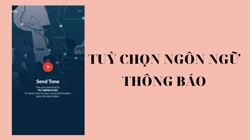 T&ugrave;y chọn ng&ocirc;n ngữ nhắc nhở tr&ecirc;n tai nghe