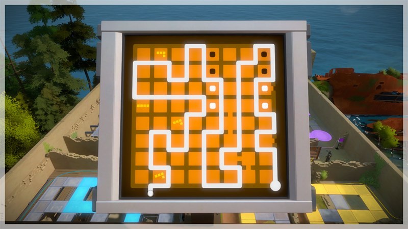 Một bảng câu đố trong The Witness Một bảng câu đố trong The Witness