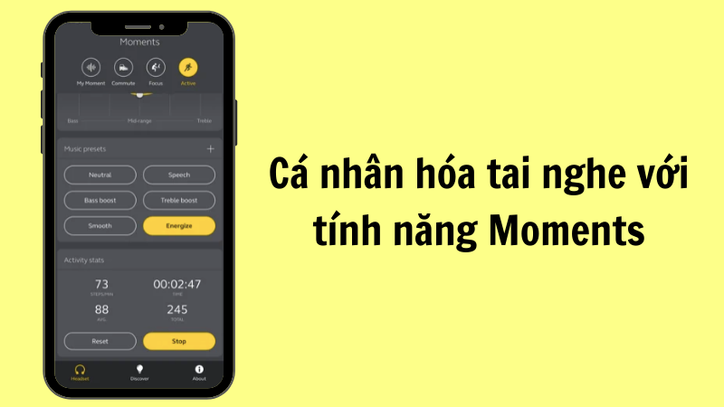 C&aacute; nh&acirc;n h&oacute;a tai nghe với t&iacute;nh năng Moments