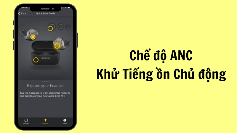 ANC (Khử Tiếng ồn Chủ động) gi&uacute;p khử tiếng ồn xung quanh