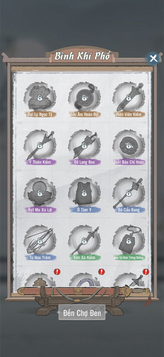 Trang bị binh kh&iacute; sẽ gi&uacute;p tăng chỉ số cho c&aacute;c anh h&ugrave;ng