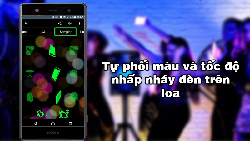 Tự phối màu và tốc độ nhấp nháy của đèn
