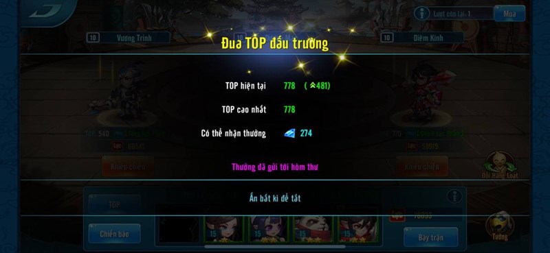 Chế độ tỉ th&iacute; giữa những người chơi