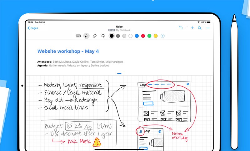 Ghi chú bằng chữ viết tay ngay trên thiết bị Ghi chú bằng chữ viết tay ngay trên thiết bị