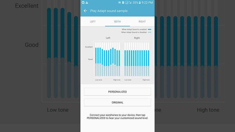 Giao diện SoundAlive của Samsung Level