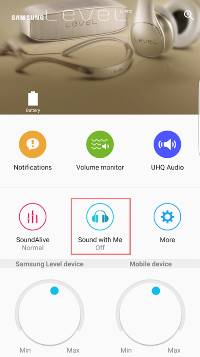 T&iacute;nh nắng Sound With Me tr&ecirc;n Samsung Level