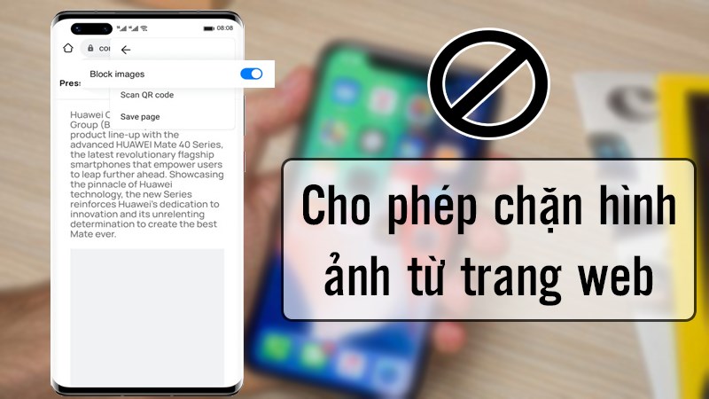 Cho phép chặn hình ảnh từ trang web