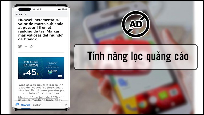  Tính năng lọc quảng cáo