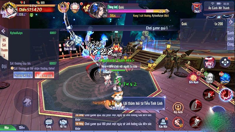 Giao diện giao tranh với người