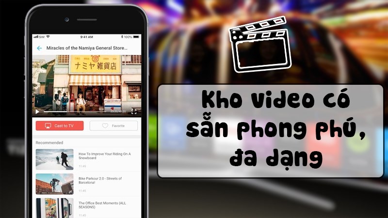 Kho video có sẵn phong phú, đa dạng