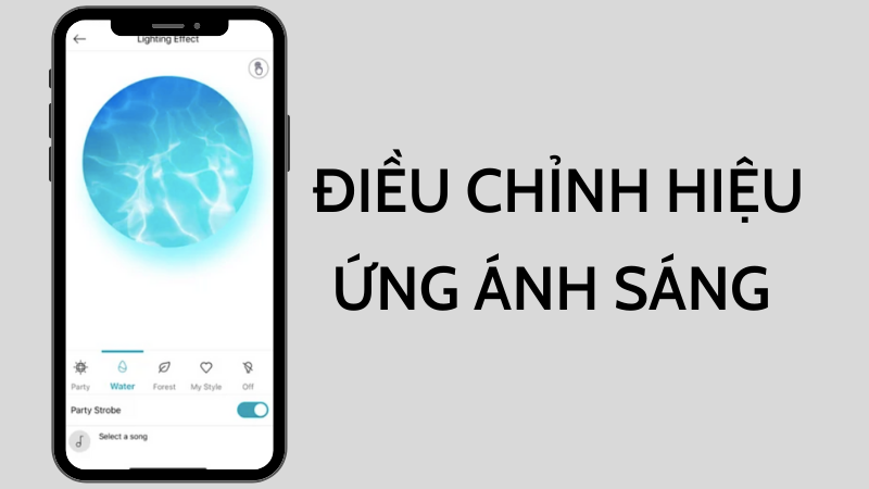 Chuyển đổi hiệu ứng ánh sáng trên loa