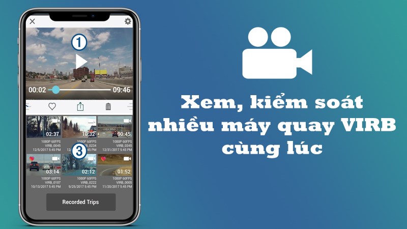 Xem, kiểm soát và truy cập nhiều máy quay VIRB cùng lúc Xem, kiểm soát và truy cập nhiều máy quay VIRB cùng lúc