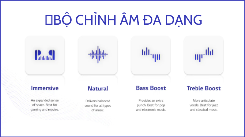 C&agrave;i đặt bộ chỉnh &acirc;m ph&ugrave; hợp với sở th&iacute;ch nghe nhạc