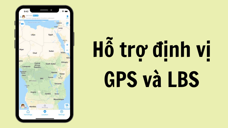 Hỗ trợ định vị GPS v&agrave; LBS th&ocirc;ng minh, nhiều vị tr&iacute;
