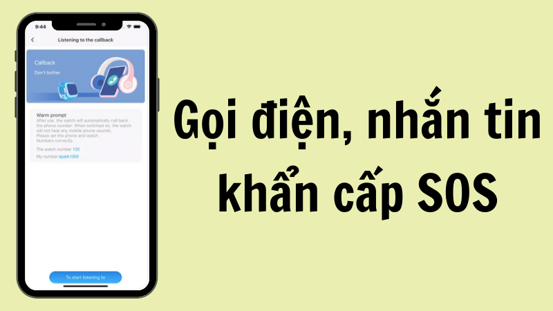 T&iacute;nh năng gọi điện v&agrave; nhắn tin khẩn cấp SOS