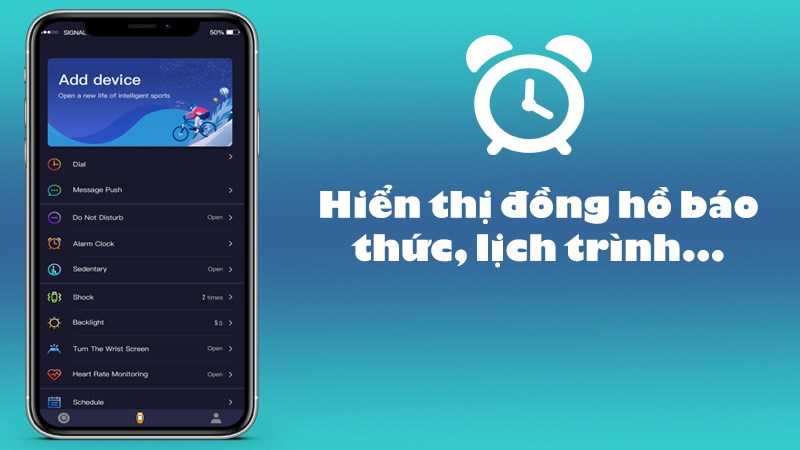 Hiển thị đồng hồ báo thức, lịch trình, đèn nền, thời tiết và AGPS Hiển thị đồng hồ báo thức, lịch trình, đèn nền, thời tiết và AGPS