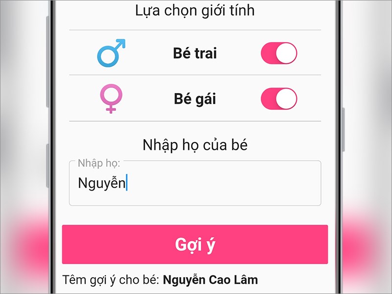 Gợi ý tên cho bé trai và bé gái