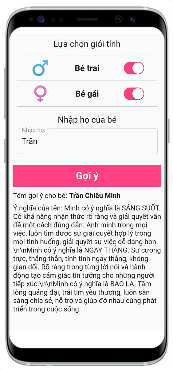 Giải thích ý nghĩa tên