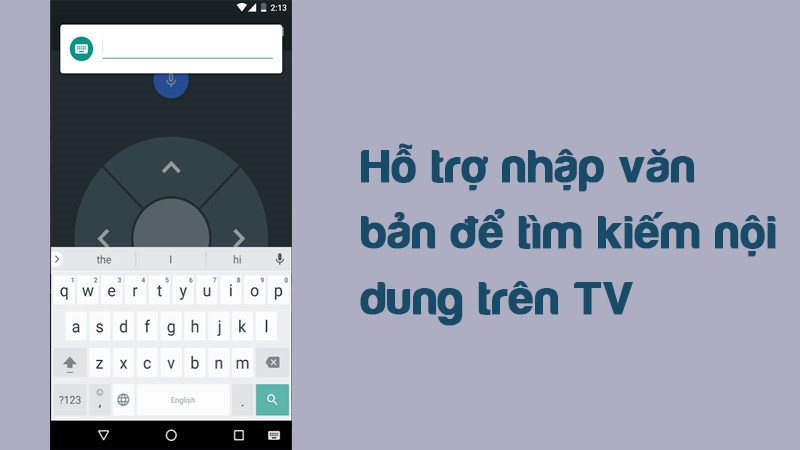 Hỗ trợ nhập văn bản để t&igrave;m kiếm nội dung tr&ecirc;n TV