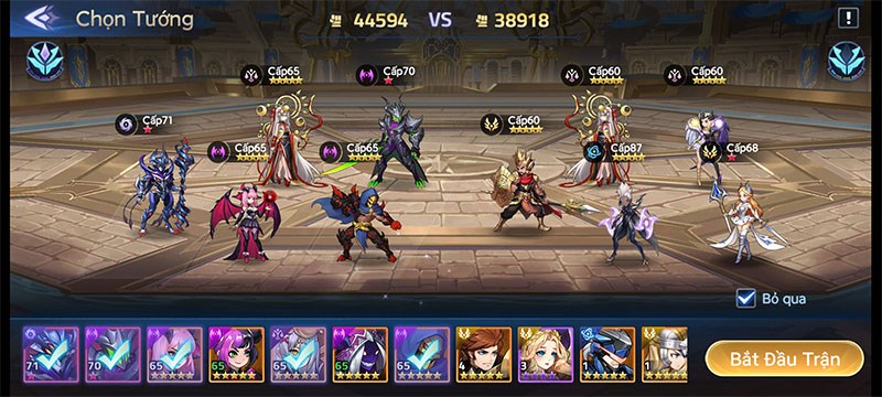 Giao diện đầu trường xếp hạng