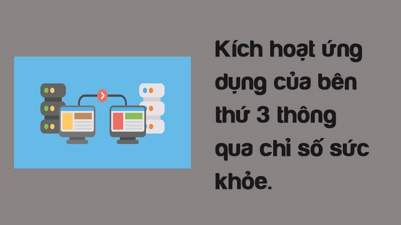 K&iacute;ch hoạt ứng dụng của b&ecirc;n thứ 3 th&ocirc;ng qua chỉ số sức khỏe.