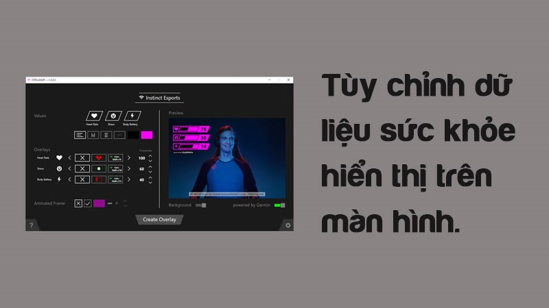 T&ugrave;y chỉnh dữ liệu sức khỏe hiển thị tr&ecirc;n m&agrave;n h&igrave;nh.