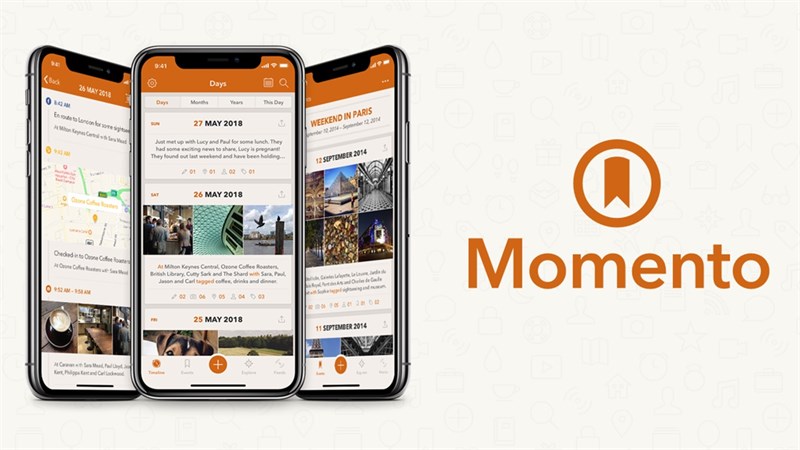 Momento - Ứng dụng viết nhật k&yacute;, lưu giữ kỷ niệm tr&ecirc;n iOS