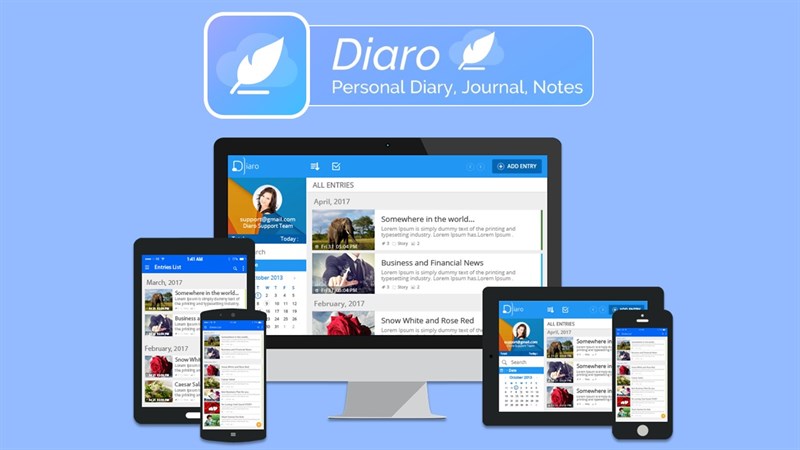 Diaro - Ứng dụng viết nhật ký, ghi chú sự kiện và tâm trạng Diaro - Ứng dụng viết nhật ký, ghi chú sự kiện và tâm trạng