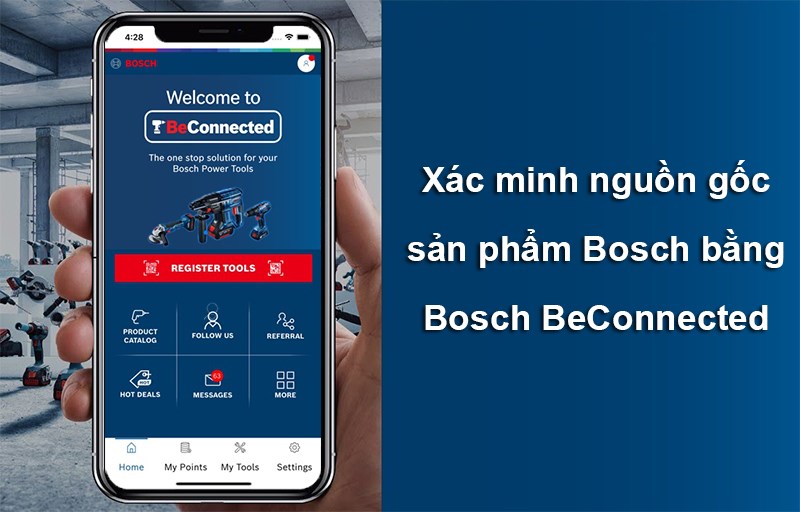 Tra cứu v&agrave; x&aacute;c minh nguồn gốc sản phẩm Bosch