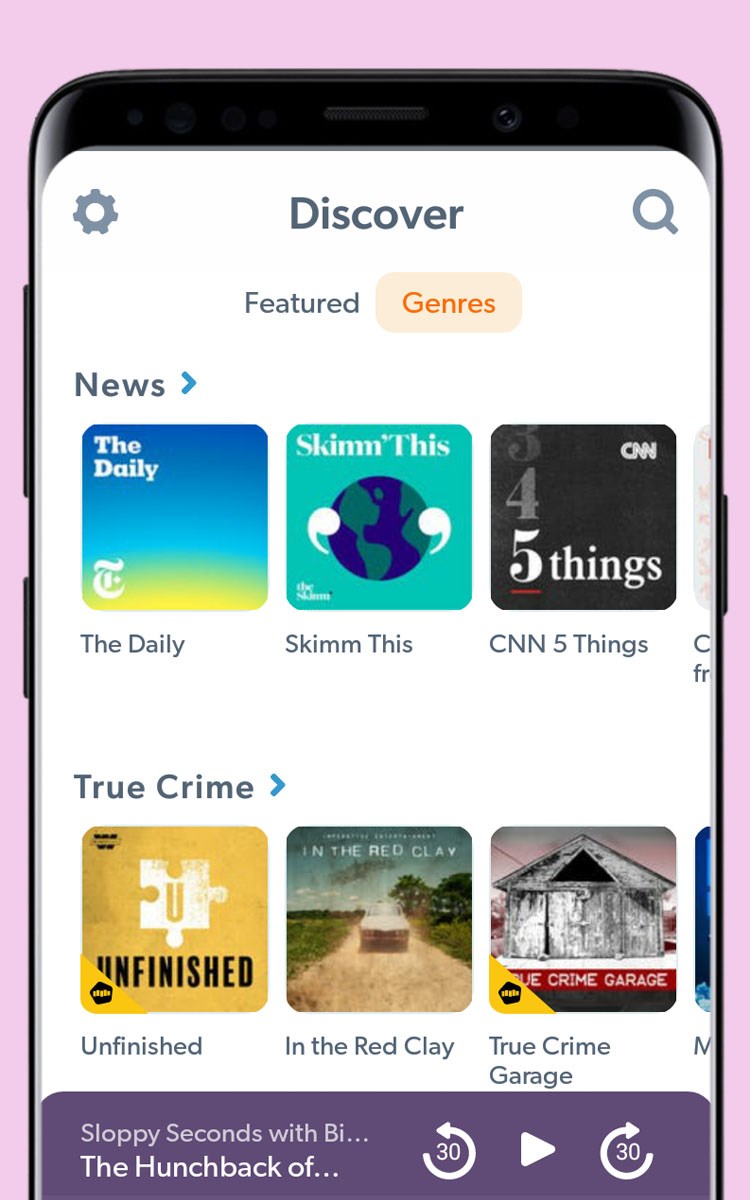 Cung cấp nhiều thể loại podcast như x&atilde; hội, thể thao, h&agrave;i kịch, học tập,...