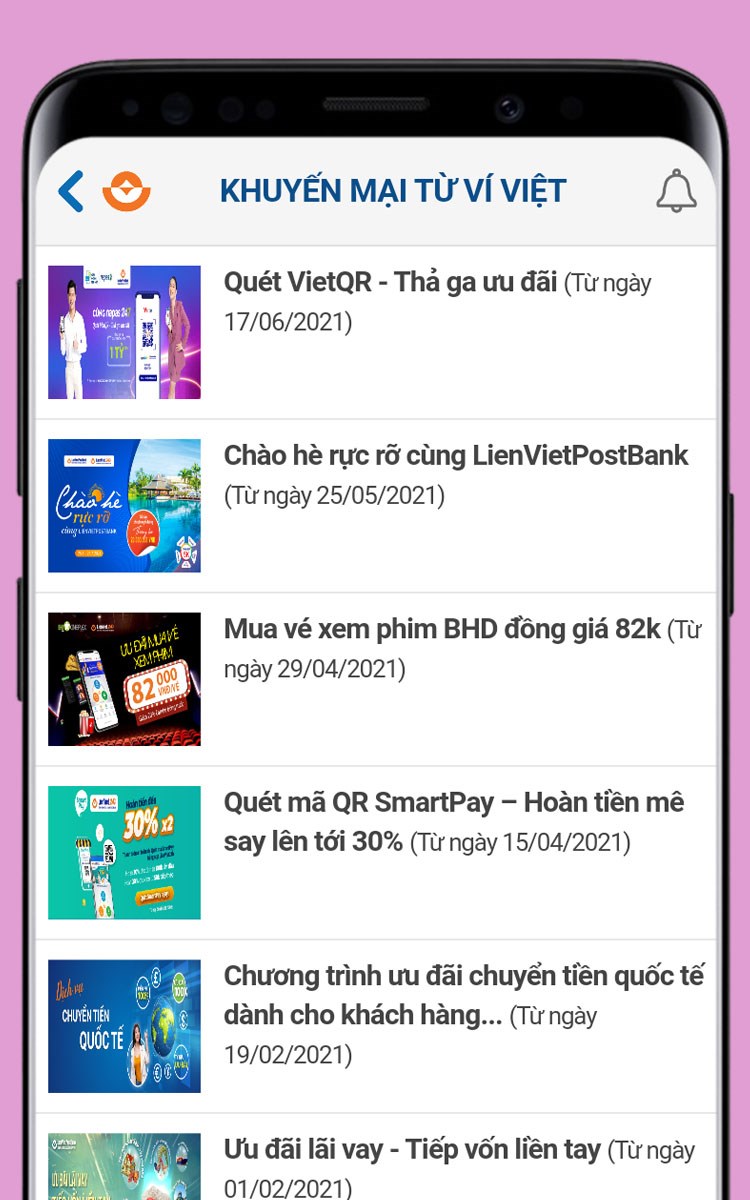 Cập nhật các khuyến mãi và ưu đãi thường xuyên cho bạn sử dụng