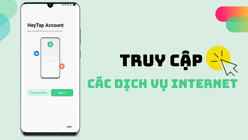 Cho phép truy cập vào các dịch vụ Internet có trong điện thoại.