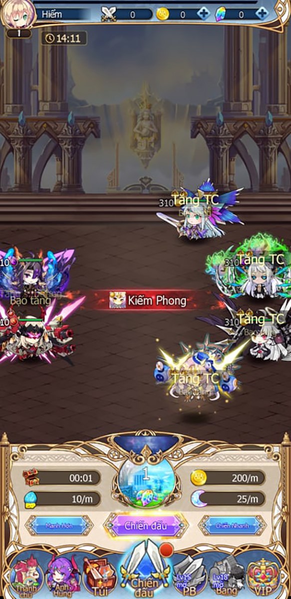 PvE Chế độ PvE trong game Idle Goddess